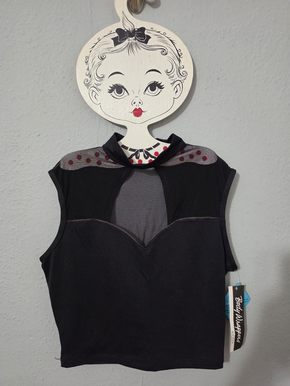 Body Wrappers Top Tank Crop Dancewear Adult Black NWT Large